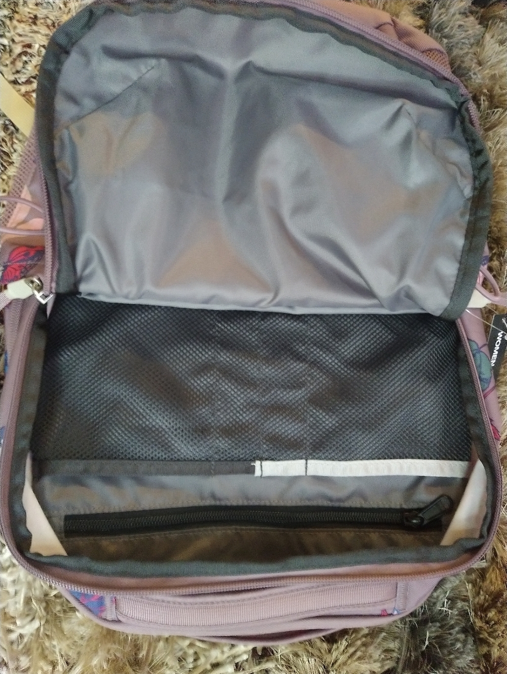 The North Face Jester Backpack in Fawn Grey Fall w/Purple ๐ Accents + Bonus - Picture 9 of 11